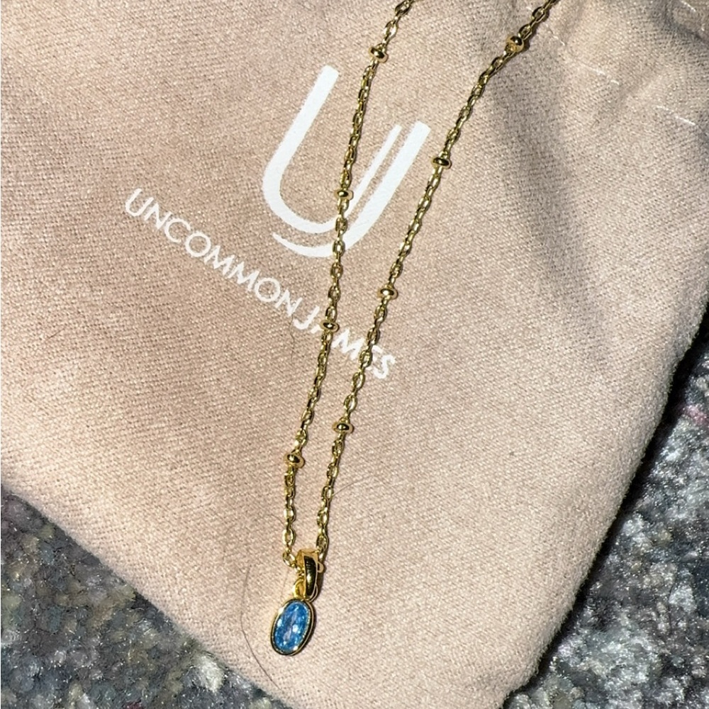 Uncommon James Gold Necklace with Teal Pendant
